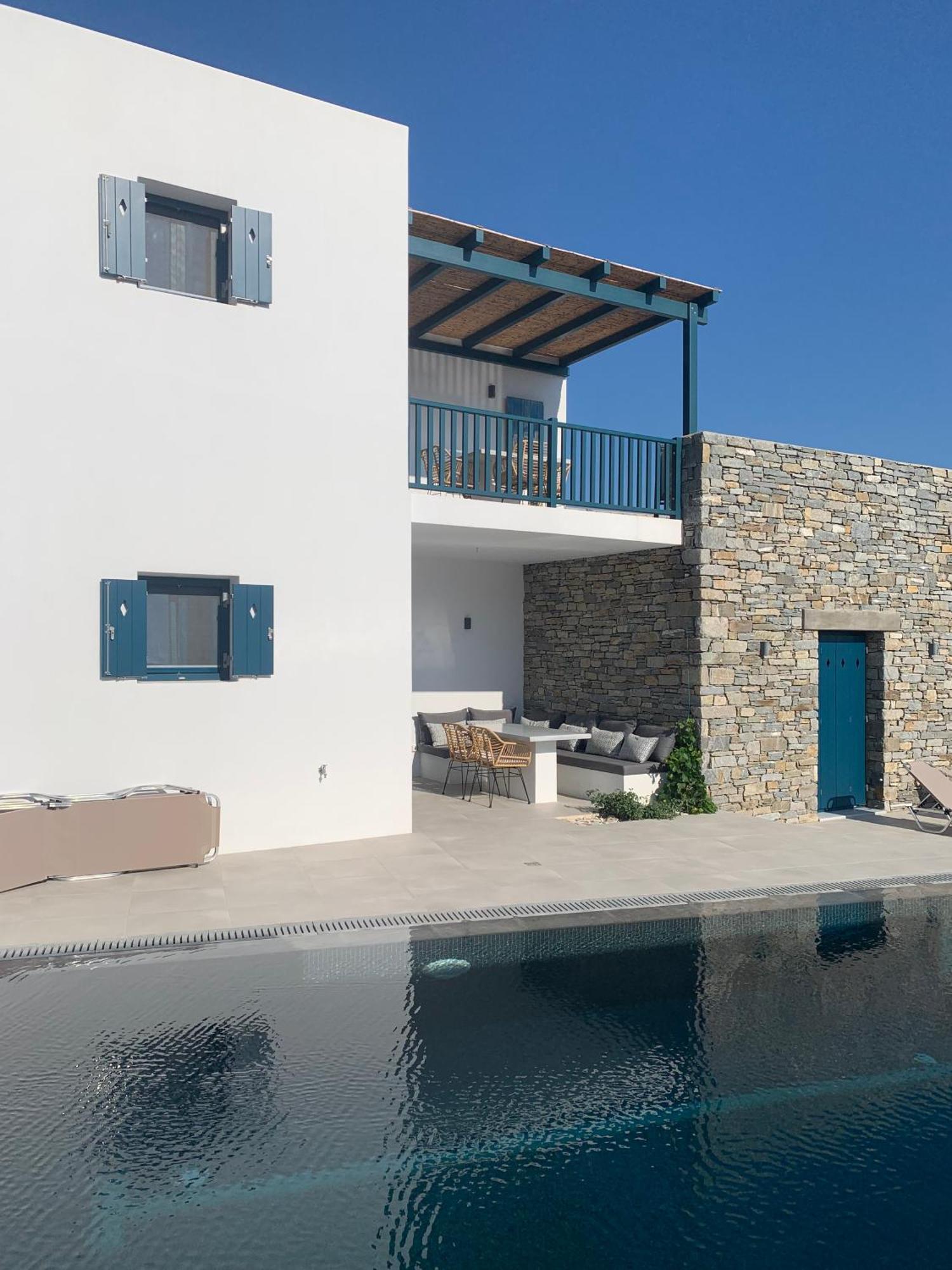 Paros-Memories-Neubau-Villen, Sportpool Aspro Chorio Eksteriør bilde